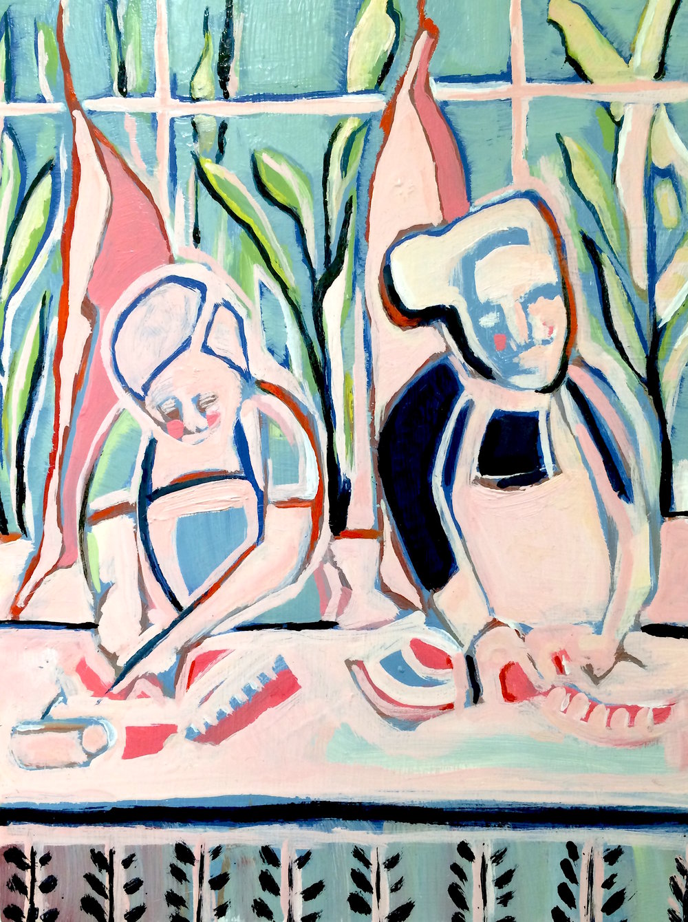  Picnic at Jack London 1, oil on wood, 9